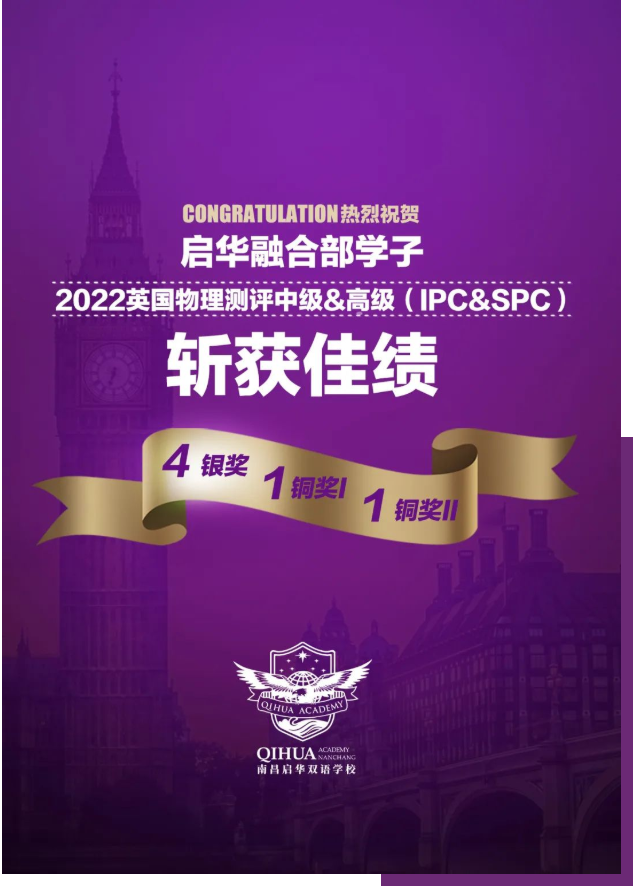喜报| 恭喜我校高中融合部学子在2022英国物理思维挑战中级&高级（IPC&SPC）荣获佳绩