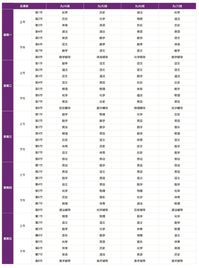 南昌启华双语学校2023-2024学年第二学期课表 南昌启华双语学校2023-2024学年第二学期课表