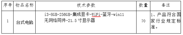台式电脑采购招标公告 台式电脑采购招标公告